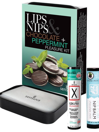 LIPS & NIPS Chocolate + Peppermint Pleasure Kit Sensuva