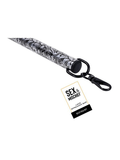 Sex & Mischief Lace Spreader Bar - Aluminium Restraint Bar Sportsheets