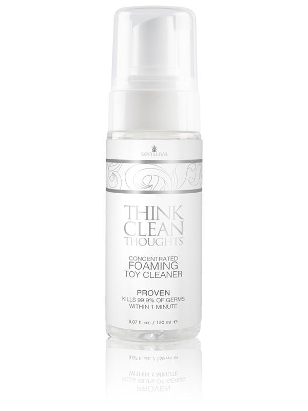 Think Clean Thoughts Foaming Toy Cleaner 5.07 fl. oz. (150ml) Bottle Sensuva