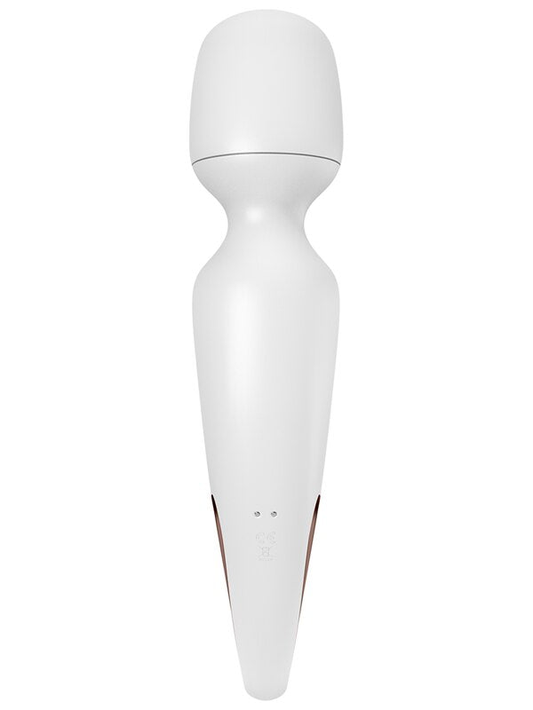 Satisfyer Wand-erland - White - White/Rose Gold USB Rechargeable Massage Wand Satisfyer