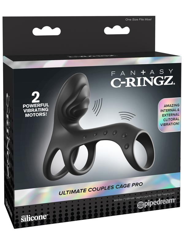 Fantasy C-Ringz Ultimate Couples Cage Pro Black C-Ringz
