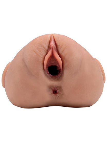 PDX Plus Double Pounder Vibrating Squeeze Stroker Brown PDX Brands
