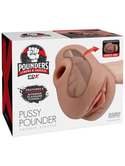 PDX Plus Pussy Pounder Squeeze Stroker Brown