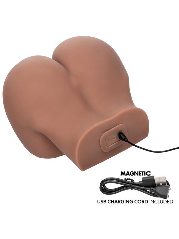 Stroke It Vibrating Twerking BBL - Brown CalExotics
