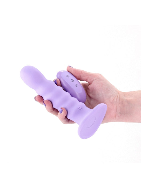 Colours Ribbed 6 in. Vibrating Purple Colours
