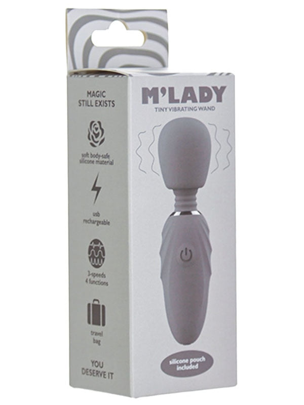 M-Lady Tiny Vibrating Wand Grey BMS Factory