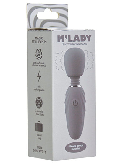 M-Lady Tiny Vibrating Wand Grey BMS Factory