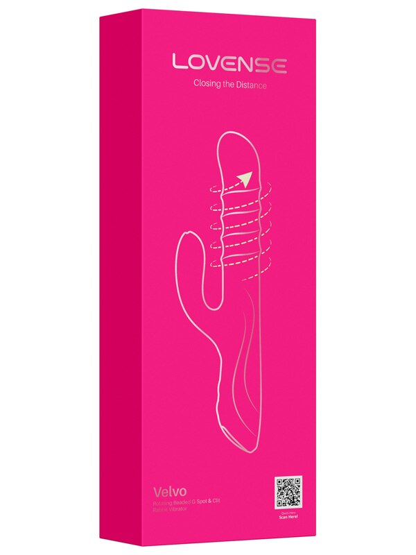 Lovense Velvo Bluetooth Rolling Beads Rotating G-Spot Rabbit Vibrator Lovense