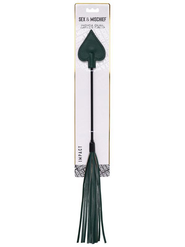 Sex & Mischief Indica Dual Impact Crop - Green Crop Whip Sportsheets