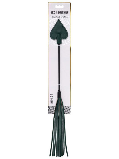Sex & Mischief Indica Dual Impact Crop - Green Crop Whip Sportsheets