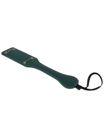 Sex & Mischief Indica Chain Impressions Paddle - Green/Gold Spanking Paddle Sportsheets