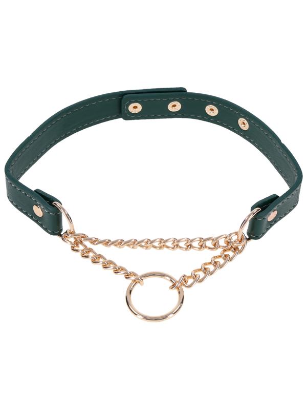 Sex & Mischief Indica Day Collar - Green/Gold Collar Sportsheets