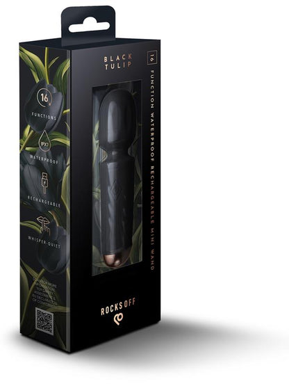 Rechargeable Mini Wand - Black Tulip Rocks Off