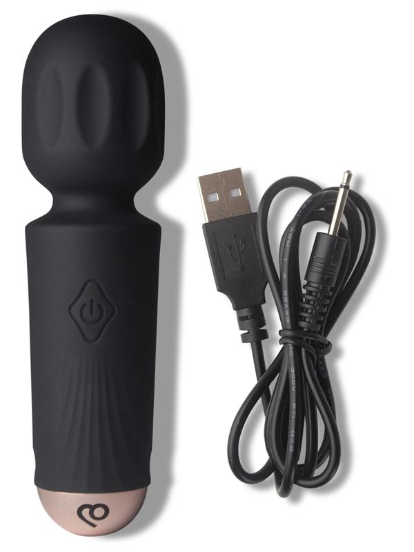 Rechargeable Mini Wand - Black Tulip Rocks Off