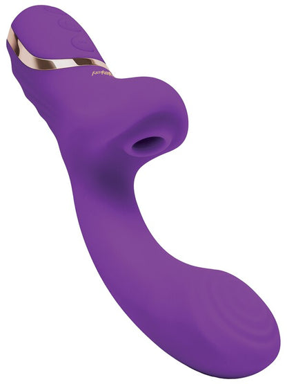 Bodywand G-Play Dual Stimulator Squirt Trainer - Purple 22 cm USB Rechargeable Rabbit Vibrator with Air Pulsation Bodywand