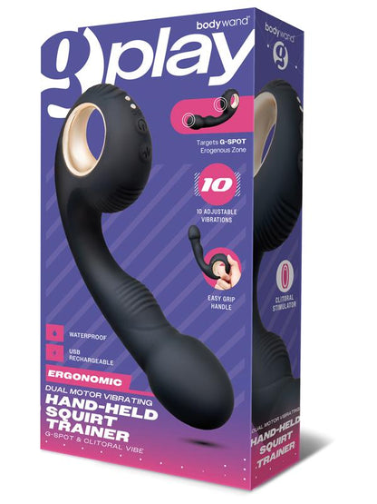Bodywand G-Play Vibrating Squirt Trainer - Black 17 cm USB Rechargeable Vibrator Bodywand