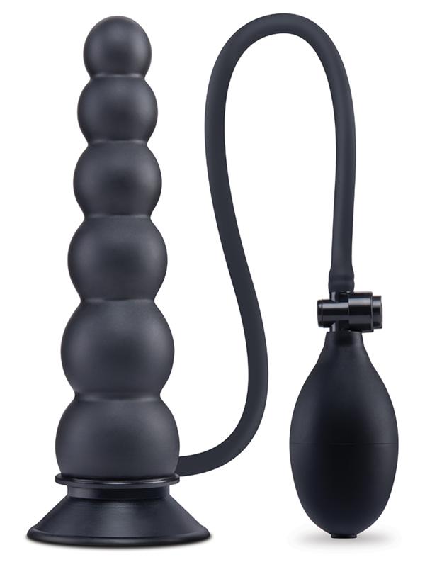 Size Up 7 Inch Ripple Inflatable Butt Plug - Black 20.3 cm Inflatable Butt Plug XGEN Products