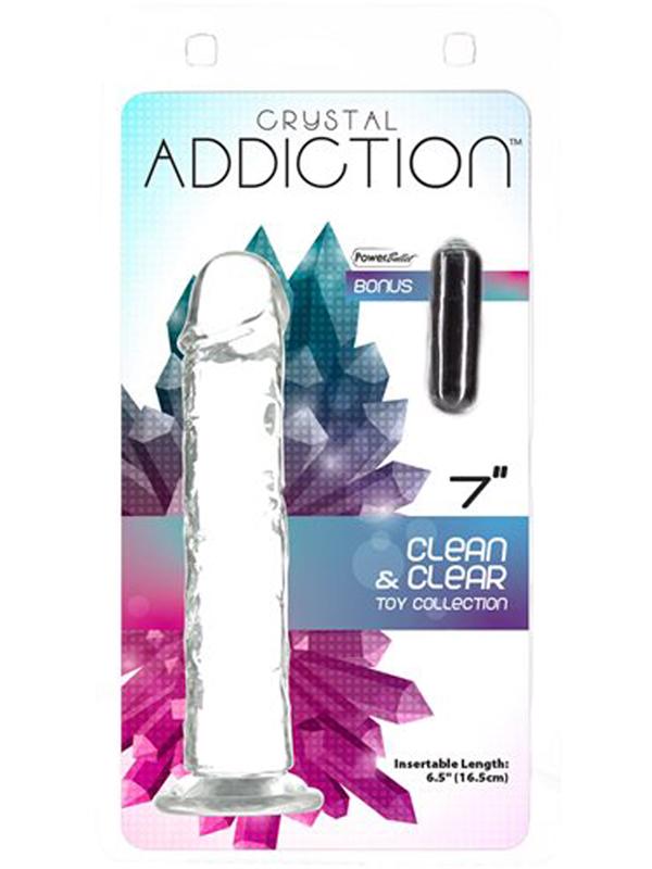 Crystal Addiction - Vertical Dong Clear 7" TPE BMS Factory