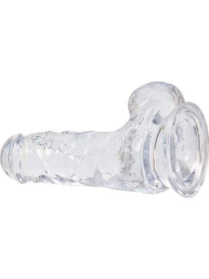 Crystal Addiction - Clear Dildo with Balls - 6" BMS Factory
