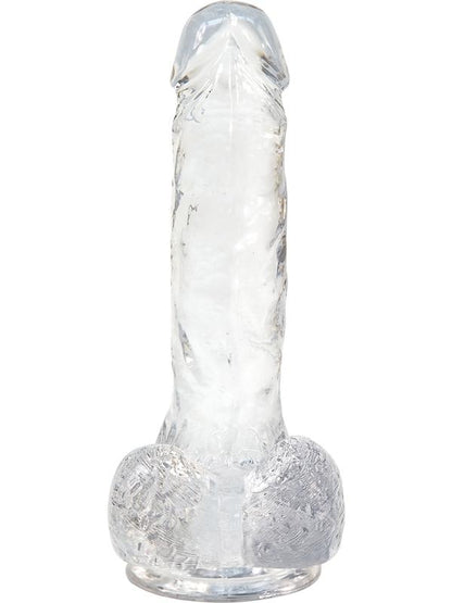 Crystal Addiction - Clear Dildo with Balls - 7" BMS Factory