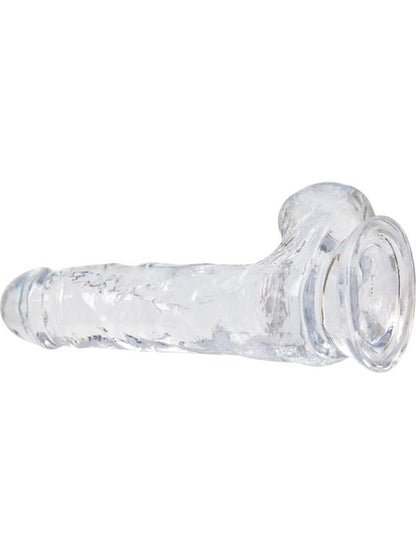 Crystal Addiction - Clear Dildo with Balls - 7" BMS Factory