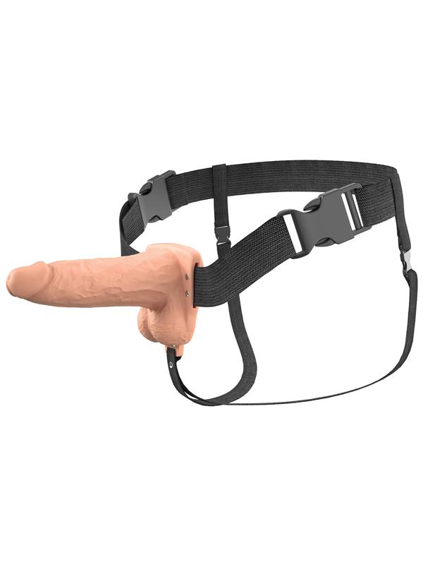 Fantasy X-Tensions Elite 6 in. Vibrating Hollow Silicone Strap-On Light Fantasy X-Tensions