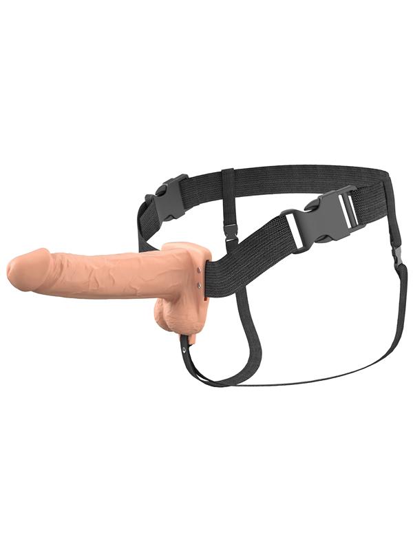 Fantasy X-Tensions Elite 7 in. Vibrating Hollow Silicone Strap-On Light Fantasy X-Tensions