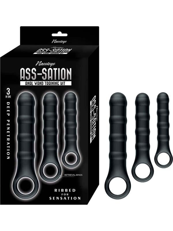 Ass-Sation Anal Wand Training Kit-Black Nasstoys