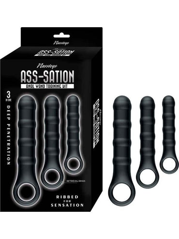 Ass-Sation Anal Wand Training Kit-Black Nasstoys