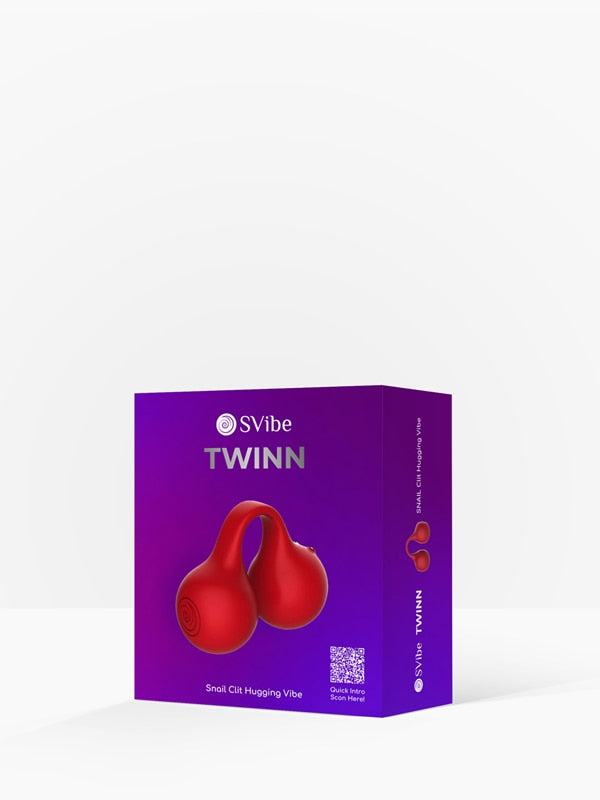 SVibe Snail TWINN Finger Vibrator Cherry NO APP SVibe