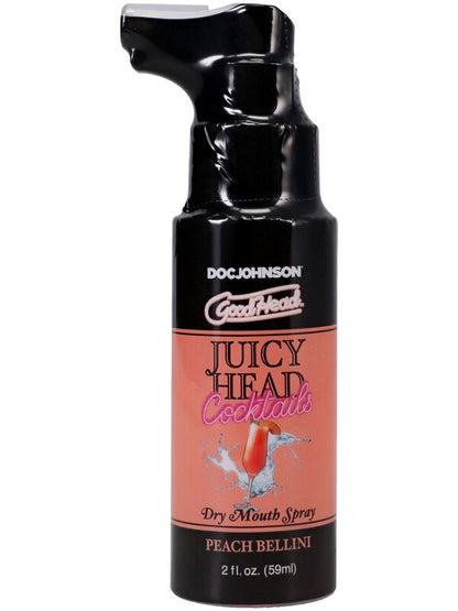 GoodHead Juicy Head Cocktails Dry Mouth Spray Peach Bellini 2 fl. oz Doc Johnson