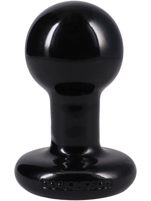 The Classic Round Butt Plug - 3 piece set Black Doc Johnson
