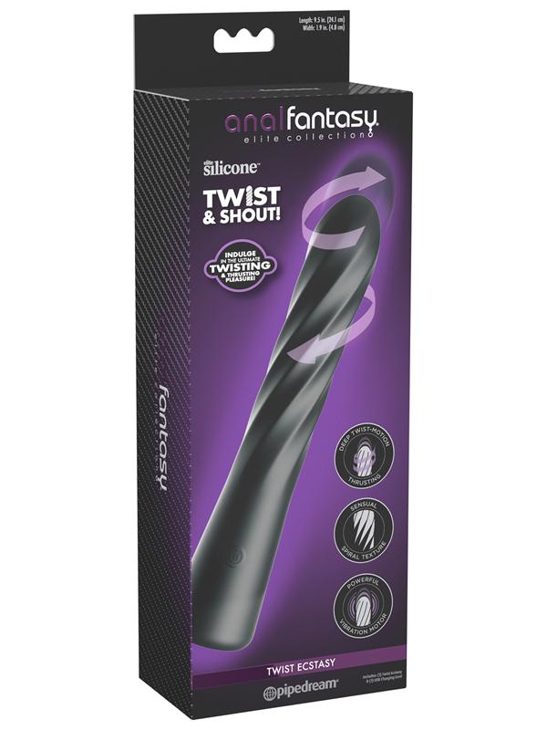 Anal Fantasy Elite Twist Ecstasy Black Anal Fantasy Collection