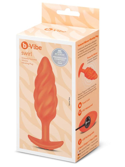 b-Vibe Swirl Texture Plug Orange B-Vibe