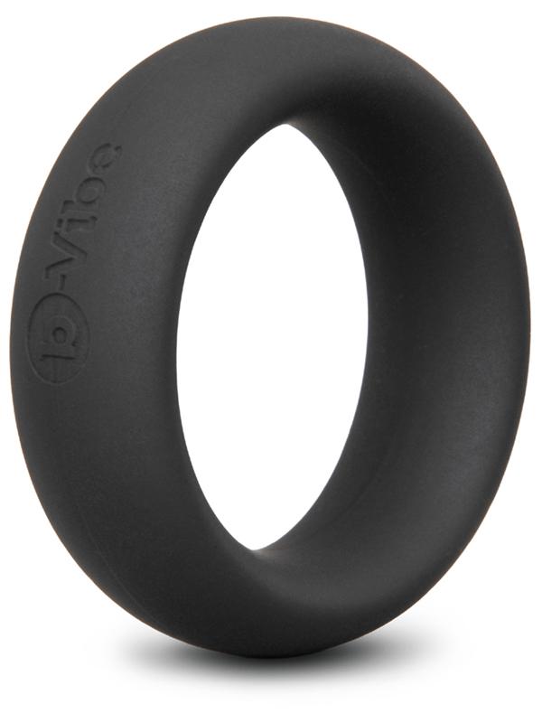 b-Vibe Snug Ring - 40 mm Snug Fit Silicone Cock Ring - Black B-Vibe