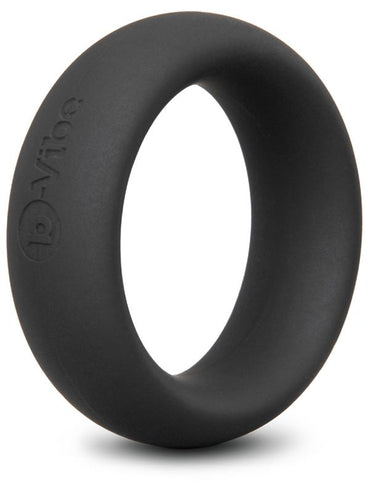 b-Vibe Snug Ring - 40 mm Snug Fit Silicone Cock Ring - Black B-Vibe