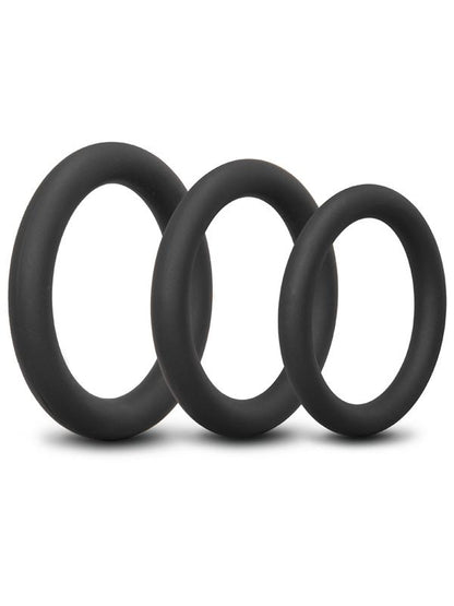 b-Vibe Snug Ring Lite - 3-Pack Snug Fit Silicone Cock Ring B-Vibe