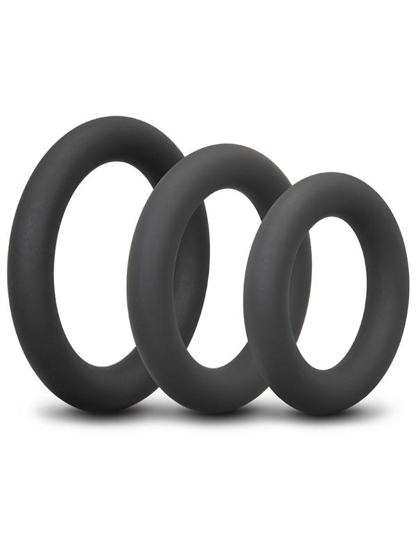 b-Vibe Snug Ring Swole - 3-Pack Snug Fit Thick Silicone Cock Ring B-Vibe