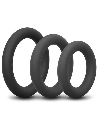 b-Vibe Snug Ring Swole - 3-Pack Snug Fit Thick Silicone Cock Ring B-Vibe