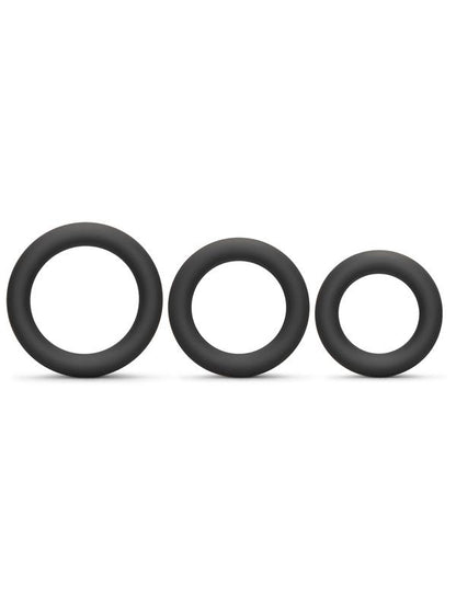 b-Vibe Snug Ring Swole - 3-Pack Snug Fit Thick Silicone Cock Ring B-Vibe
