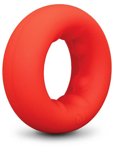 b-Vibe Flex Ring Grip - Ultra Soft Silicone Cock Ring - Red B-Vibe