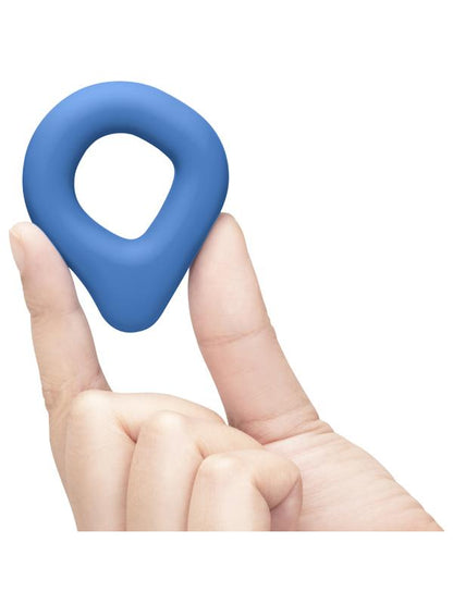 b-Vibe Flex Ring Drip - Silicone Cock Ring - Blue B-Vibe
