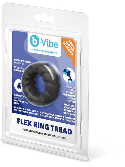 b-Vibe Flex Ring Tread - Silicone Cock Ring B-Vibe