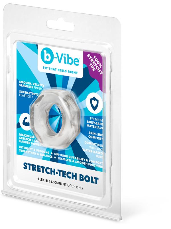b-Vibe Stretch-Tech Bolt - Ultra Stretchy Cock Ring B-Vibe