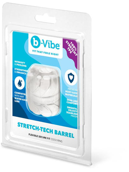 b-Vibe Stretch-Tech Barrel - Ultra Stretchy Cock Ring B-Vibe