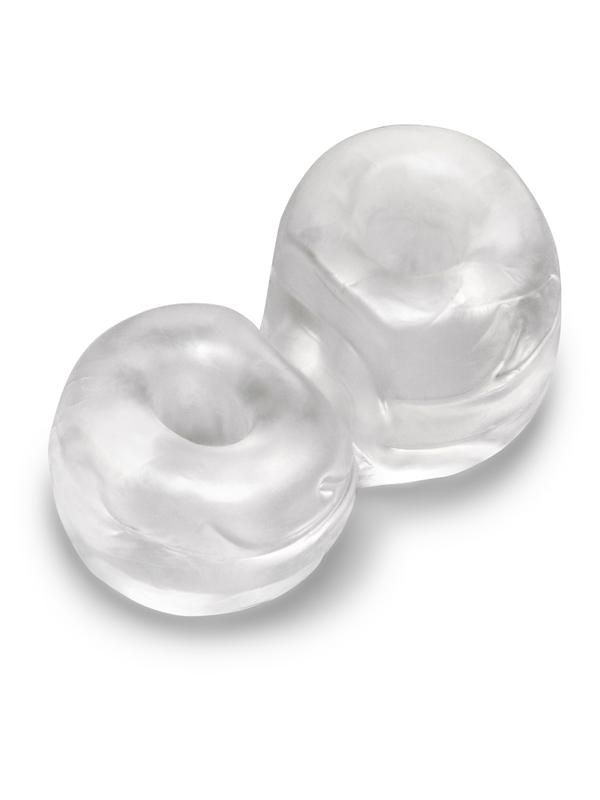 b-Vibe Stretch-Tech Double Barrel - Ultra Stretchy Cock Ring & Ball Stretcher B-Vibe