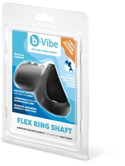 b-Vibe Flex Ring Shaft - Silicone Cock Ring & Ball Stretcher B-Vibe