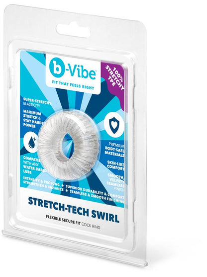 b-Vibe Stretch-Tech Swirl - Ultra Stretchy Cock Ring B-Vibe