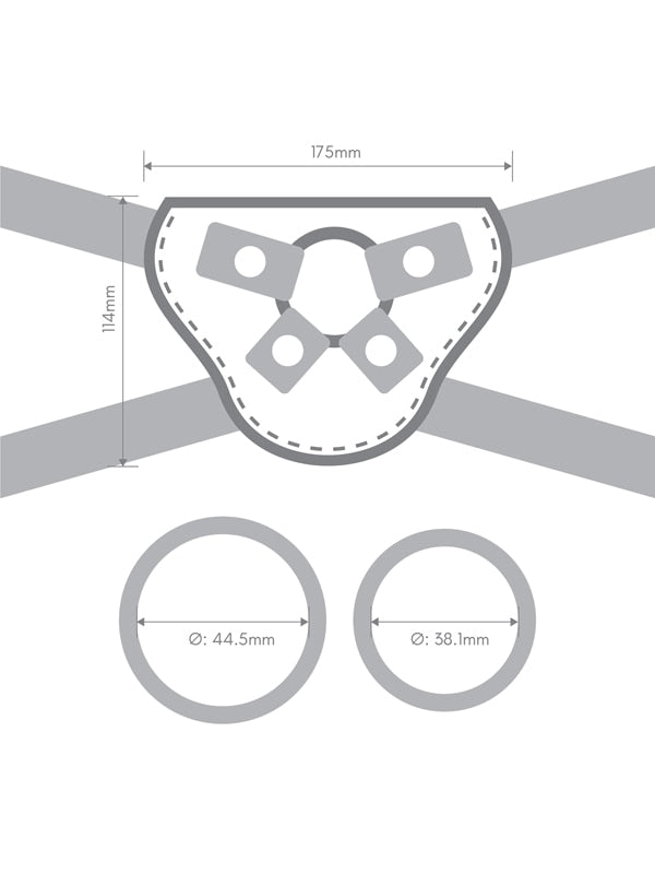 Pop 5.5 in. Silicone Dildo & Harness Set Together