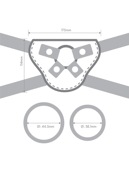 Pop 5.5 in. Silicone Dildo & Harness Set Together